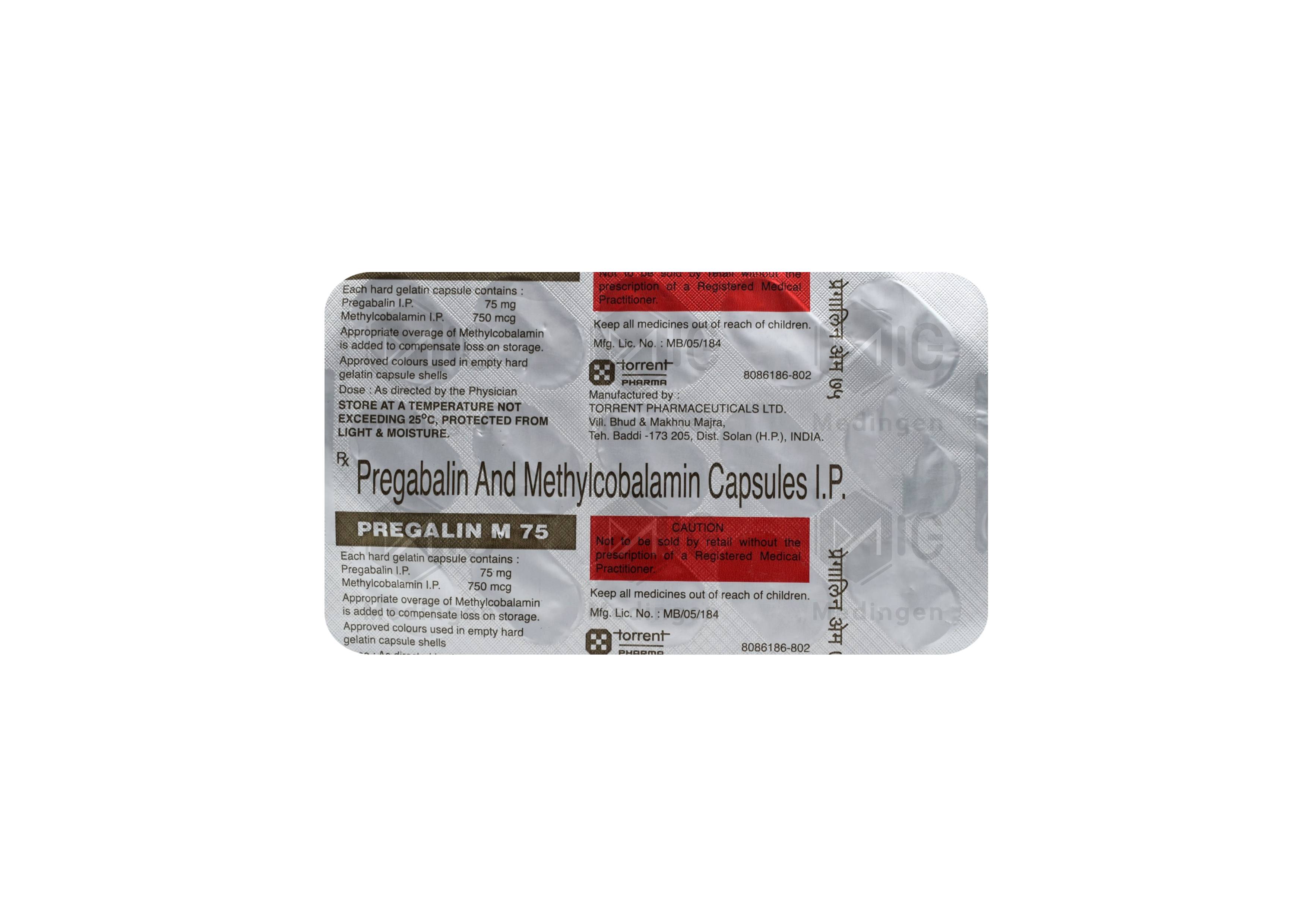 PREGALIN M 75MG
